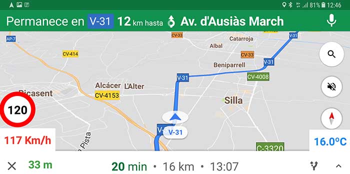 Radares en Google Maps