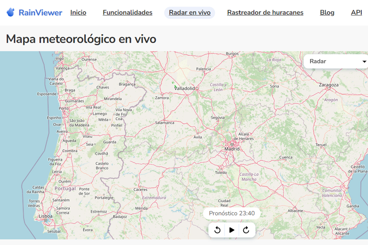RainViewer - Monitoreo en vivo de huracanes
