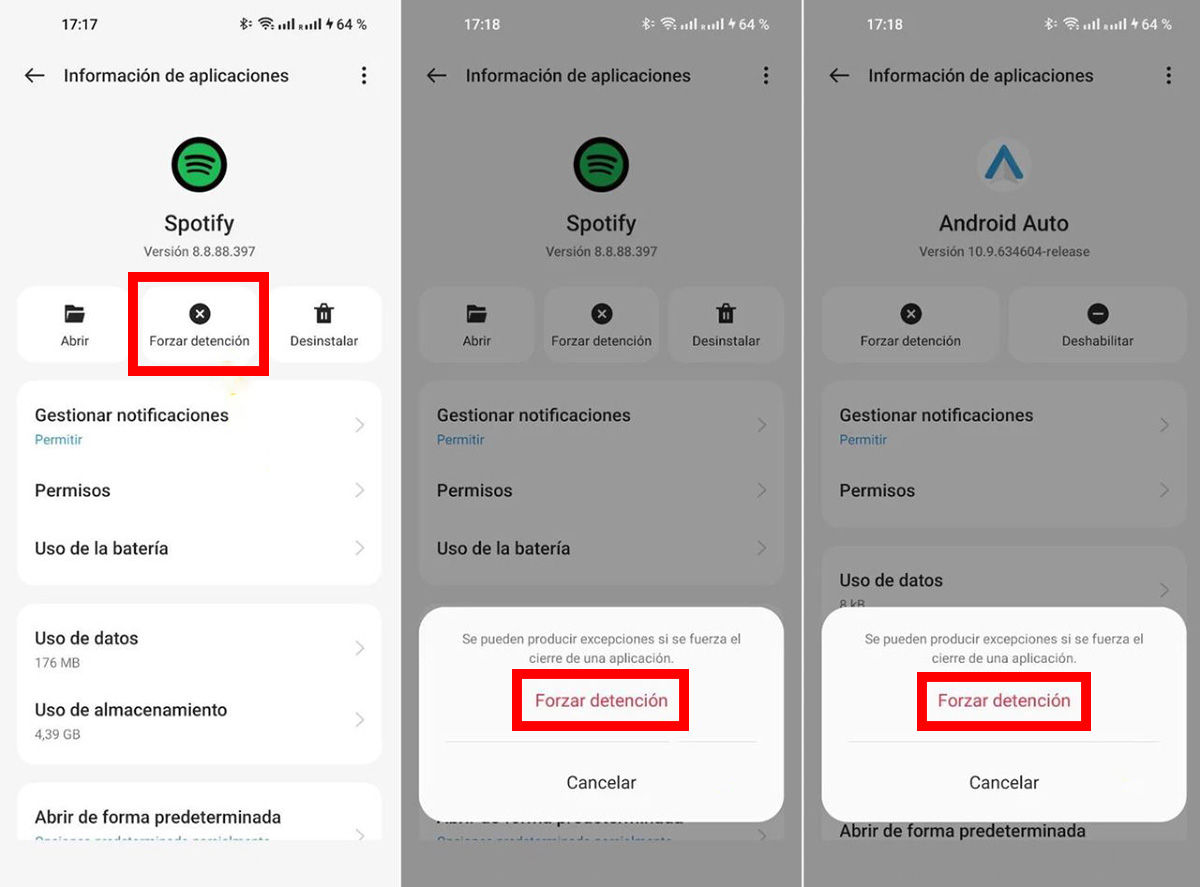 Realiza un cierre forzoso de la app