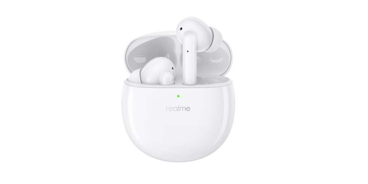 Auriculares realme Buds Air Pro blancos con funda