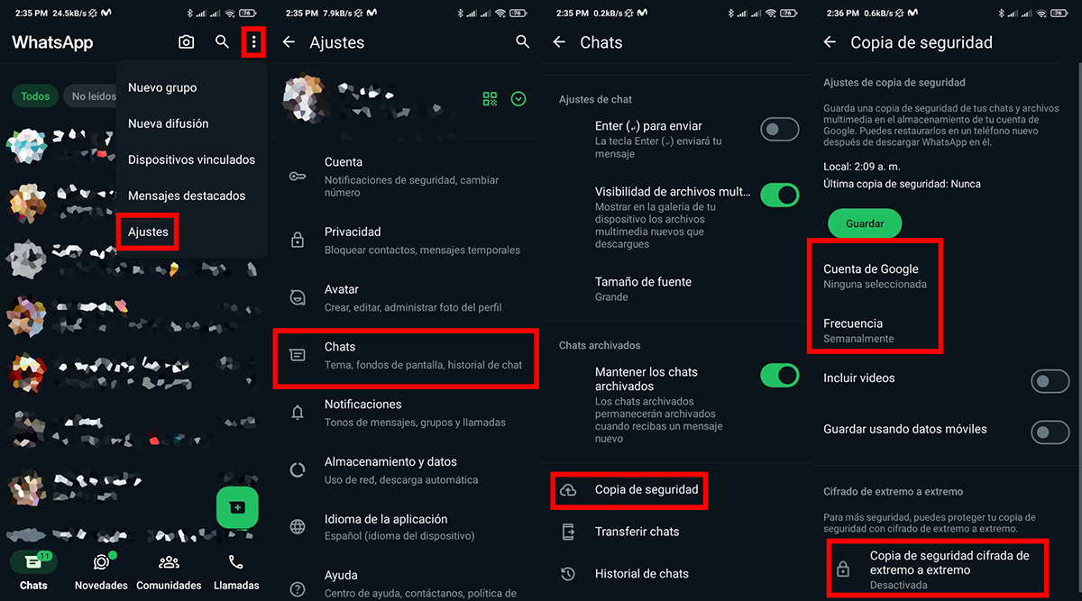 Recupera los contactos perdidos de una copia de seguridad de WhatsApp