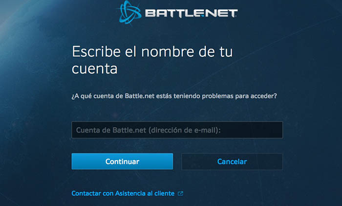 Recuperar cuenta Battlenet