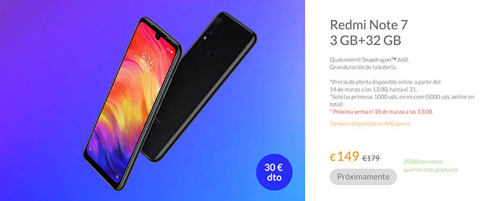 Redmi Note 7 se agota en España