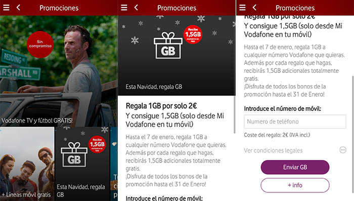 Regalar GB App Vodafone