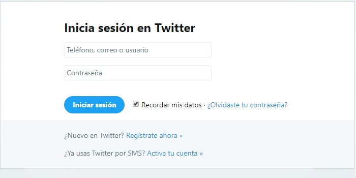 Registrarse en Twitter sin smartphone