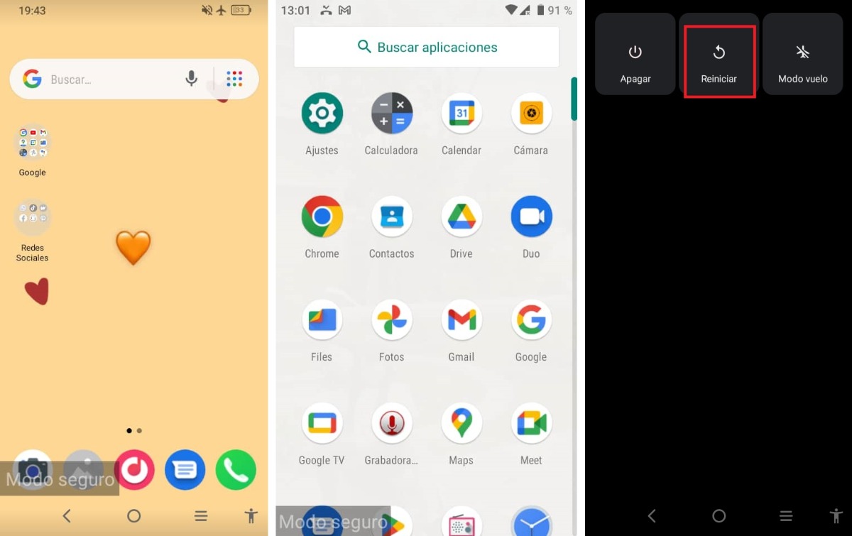 Reiniciar el dispositivo Android