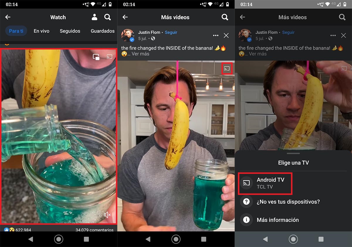 Reproducir video de Facebook en Android TV