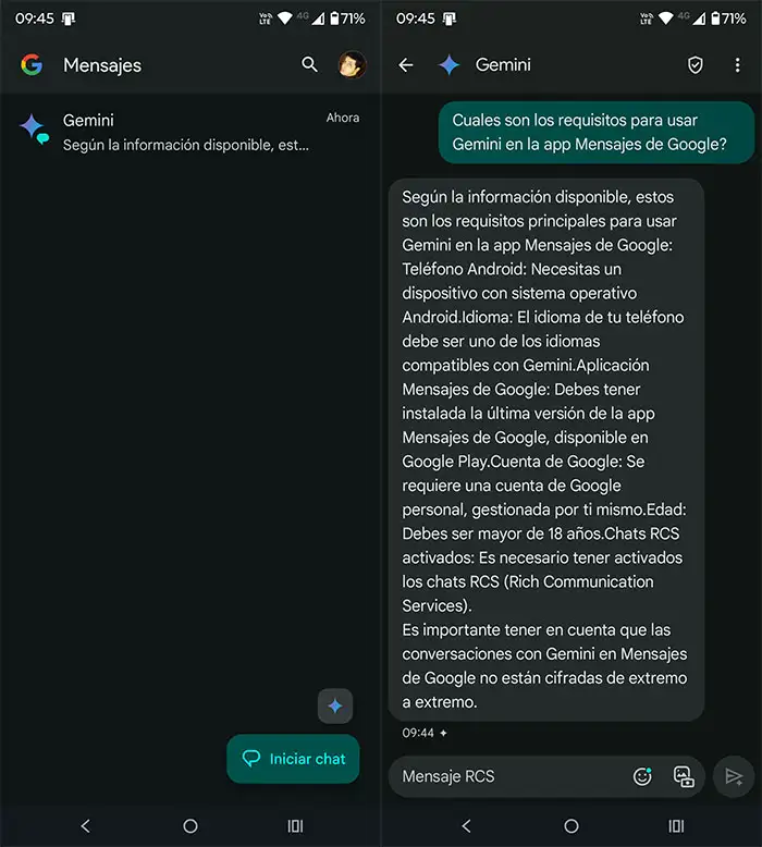 Requisitos Para Usar Gemini En Los Mensajes De Google