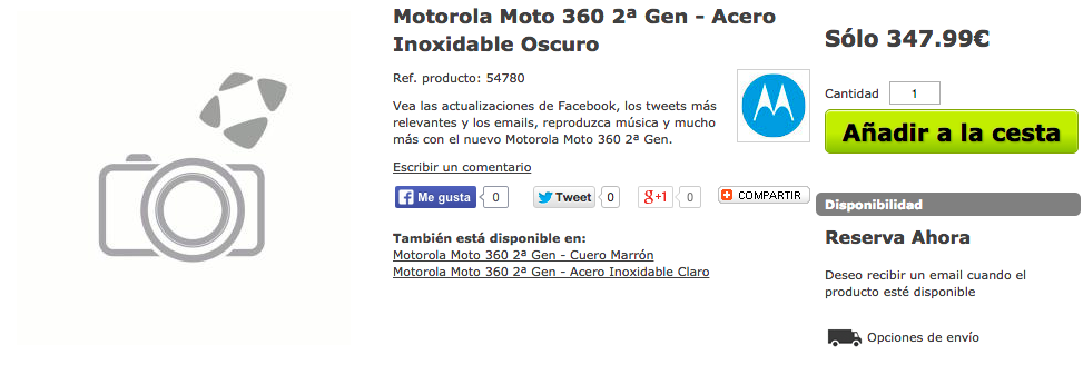 Reservar el nuevo Moto 360 2ªGen