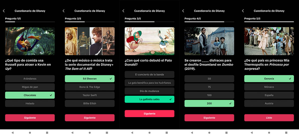Respuestas correctas preguntas cuestionario 23 de octubre Disney 100 TikTok