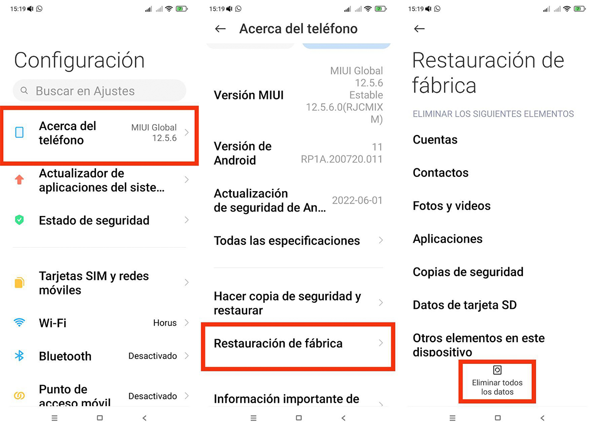 Restaura de fabrica tu movil xiaomi