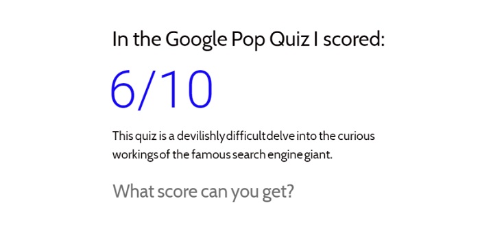 Resultados test de Google