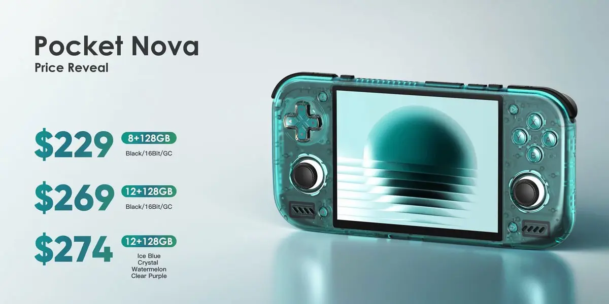 La imagen describe los precios de la Retroid Pocket Nova 