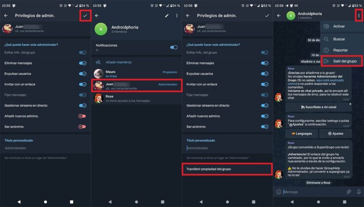 Cómo salir de un grupo de Telegram (en 2026)