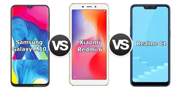 Samsung Galaxy M10 vs Xiaomi Redmi 6 vs Realme C1