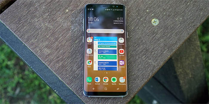 Samsung Galaxy S8 pantalla de inicio