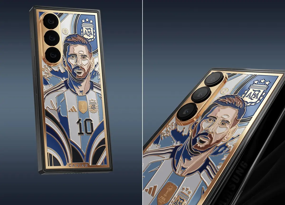 Samsung Galaxy Z Fold 8 de Messi de Oro Caviar
