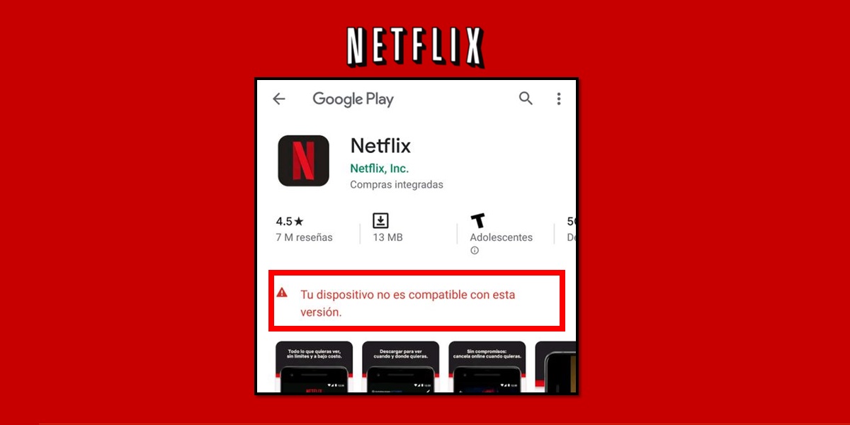 Se han producido un error al analizar el paquete en Netflix