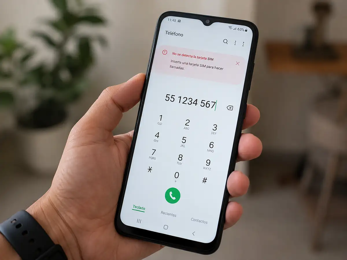 Se puede llamar desde un móvil Android sin tener una tarjeta SIM