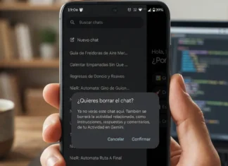 Se puede recuperar un chat borrado con Gemini