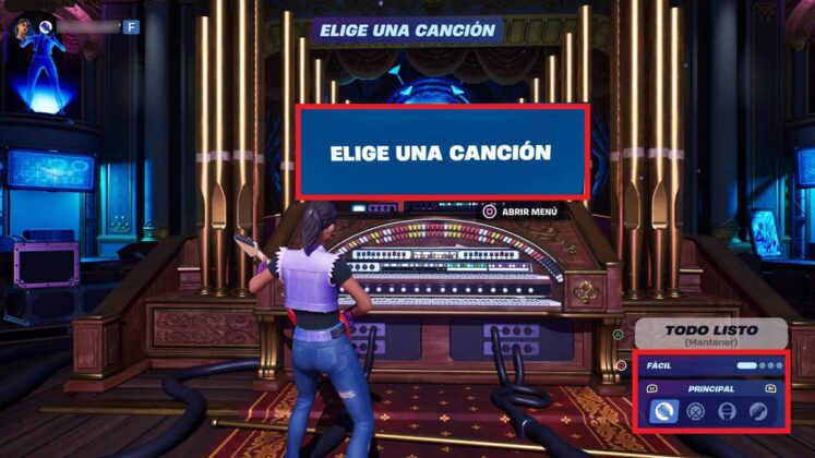 Seleccionar cancion Festival Fortnite