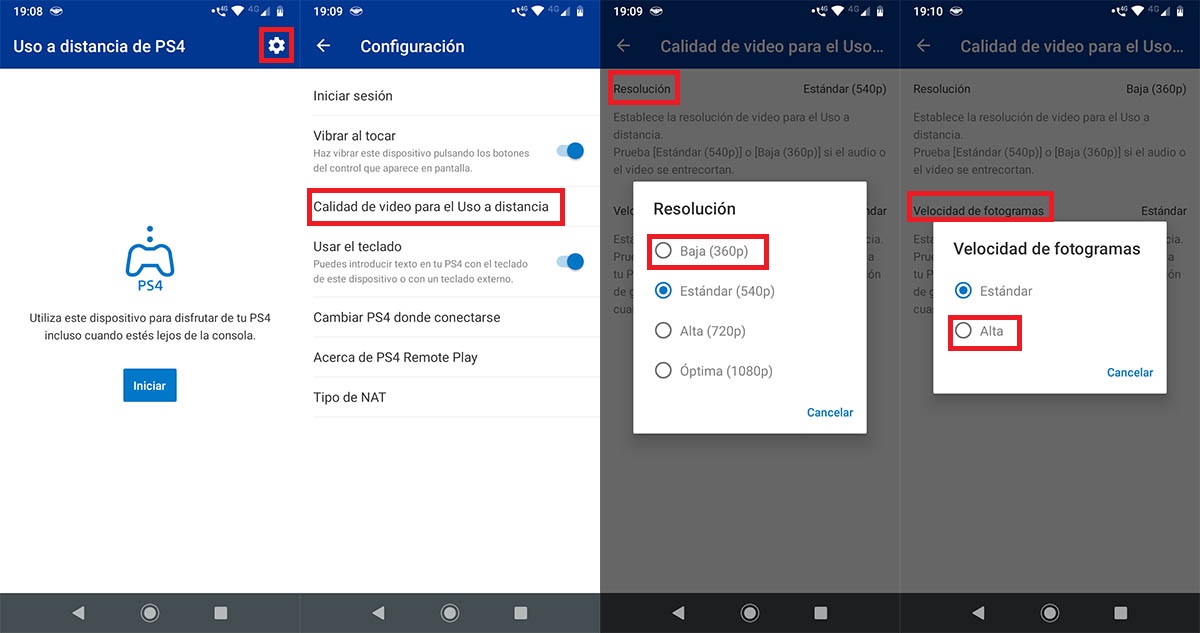 Solución lag Remote Play Android