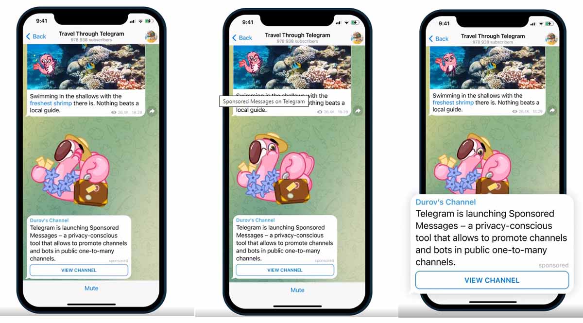 Son seguros los anuncios de Telegram