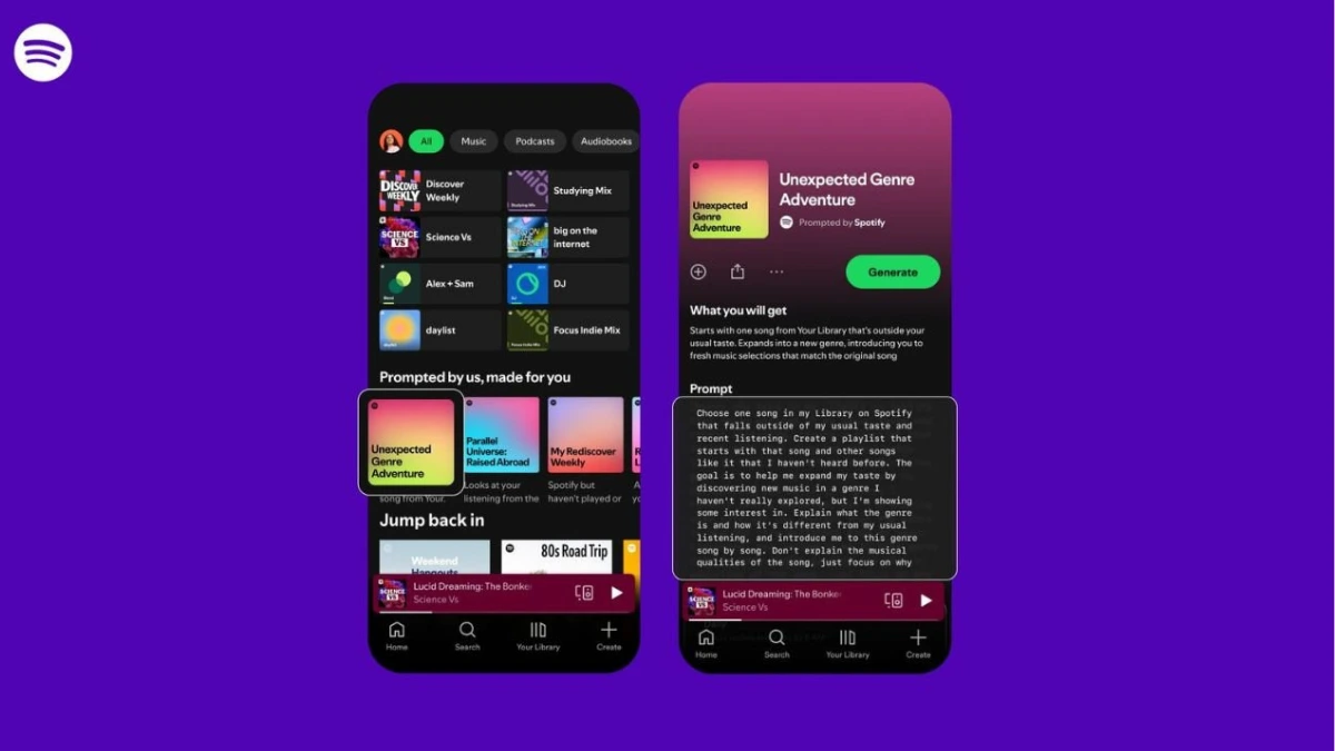 Spotify Prompted Playlist listas reproducción personalizadas con inteligencia articicial