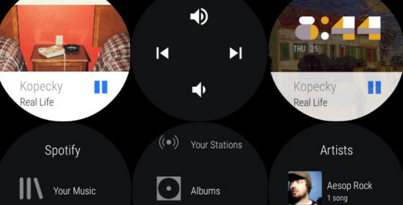 Spotify compatible con Android Wear