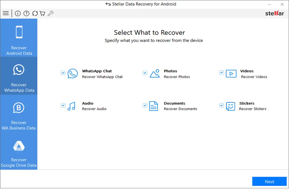 Stellar Data Recovery recuperacion datos whatsapp