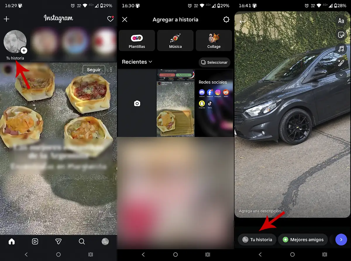 Subir historia a Instagram para priorizarla