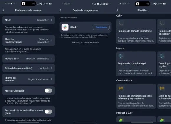 SwitchBot AI MindClip app preferencias del resumen e integraciones
