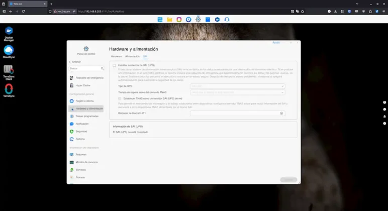 TerraMaster F2-425 conexion con SAI