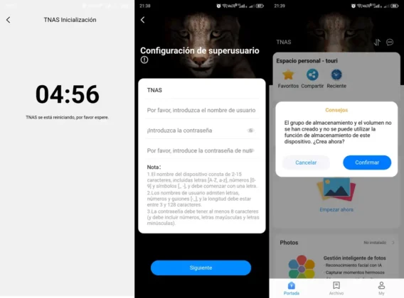 TerraMaster F2-425 primeros pasos en la app