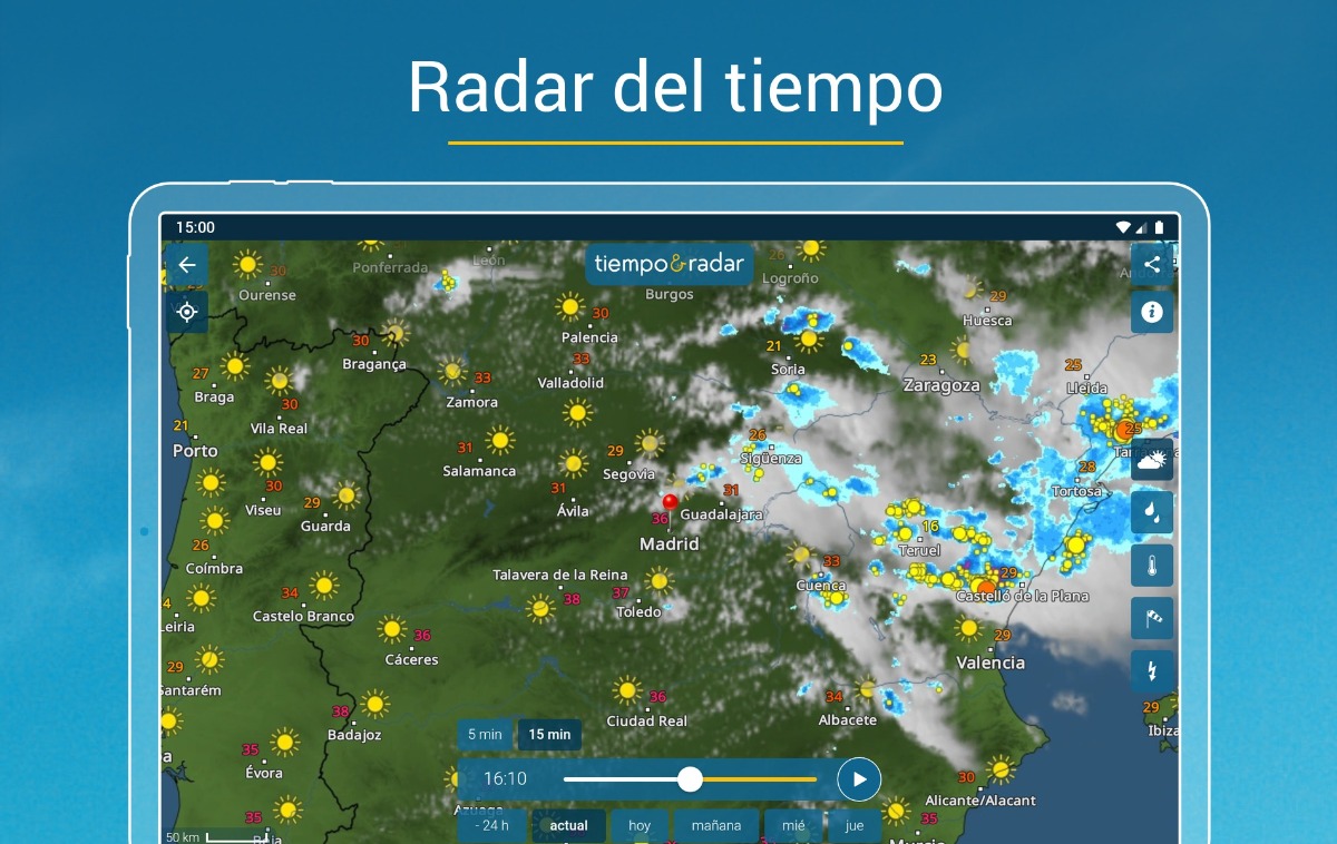 Tiempo & Radar para el pronóstico del tiempo