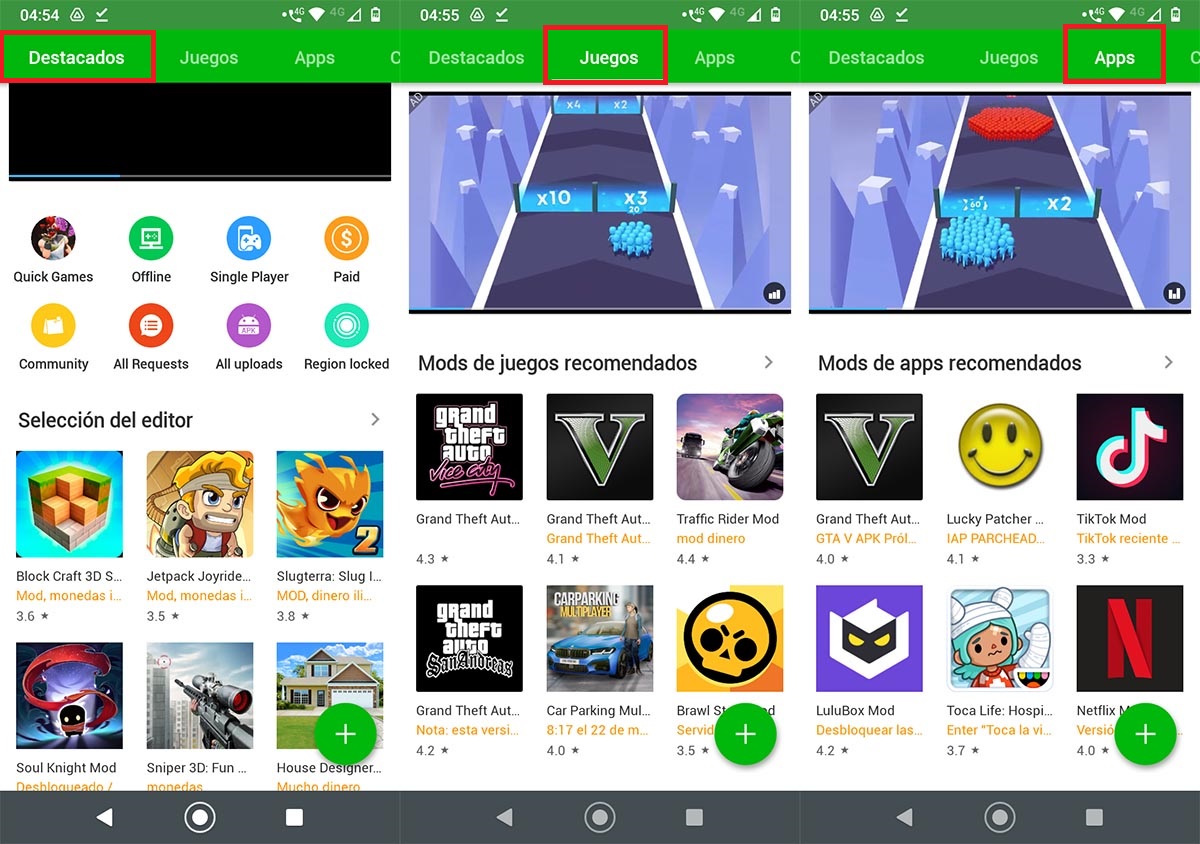 Tienda de aplicaciones HappyMod Android
