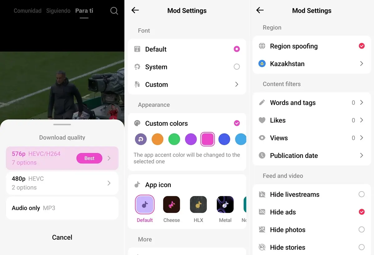TikTok You APK funciones que hace diferencias