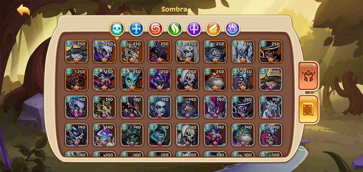 Todos los heroes Idle Heroes