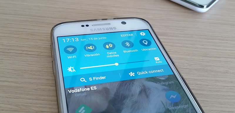 Toggle datos móviles en Galaxy S6