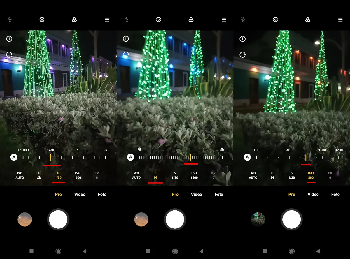 Tomar fotos a luces de Navidad con tu móvil. 