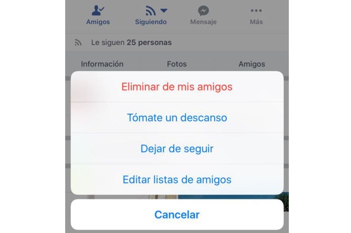 Tomarte un descanso en Facebook