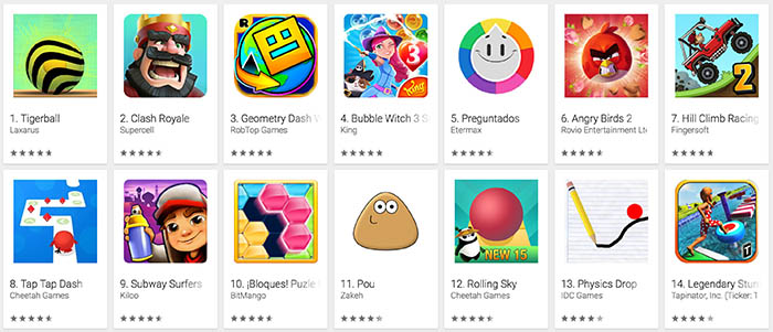 Top juegos google play