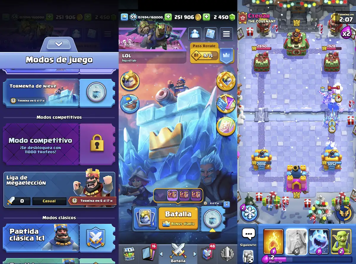 Tormenta de Nieve Clash Royale desafío