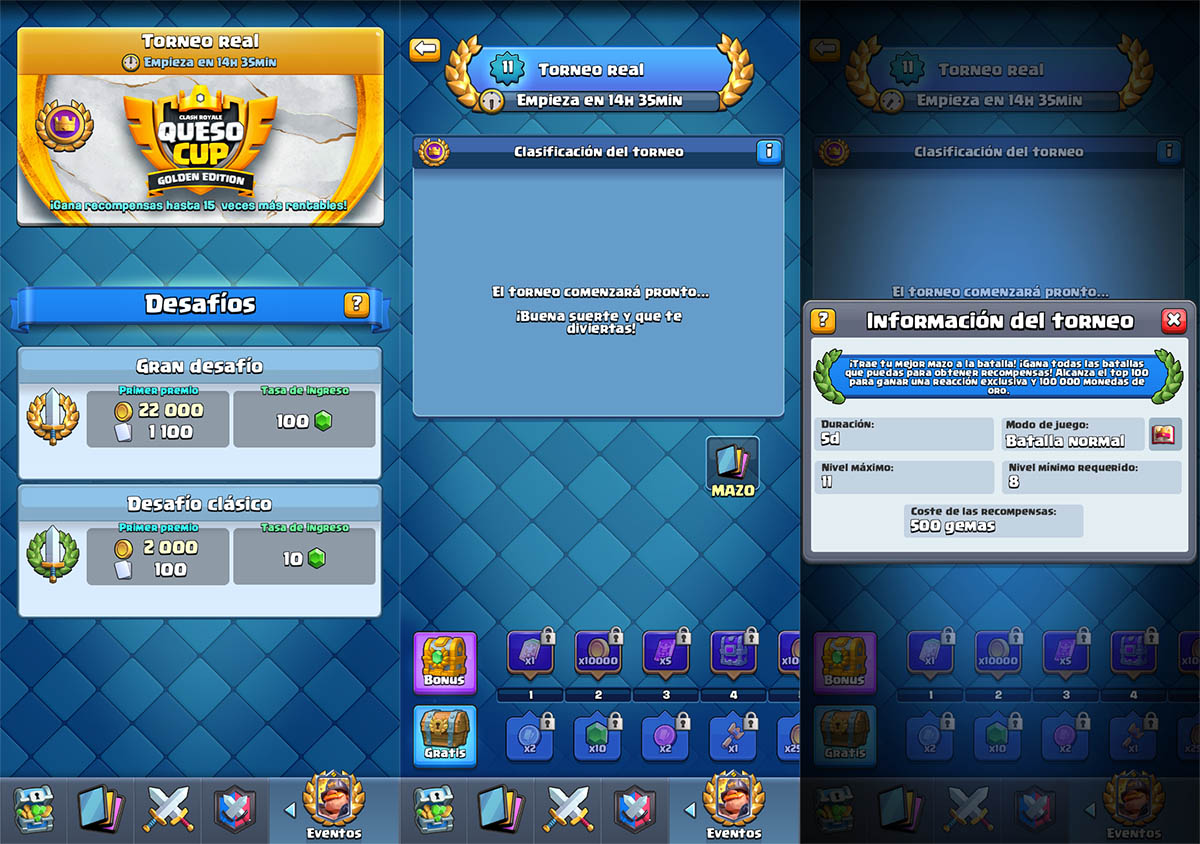 Torneo Real Queso Cup Golden Edition Clash Royale