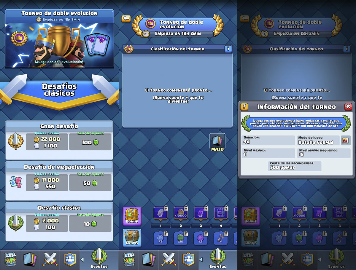 Torneo de doble evolucion Clash Royale junio 2024