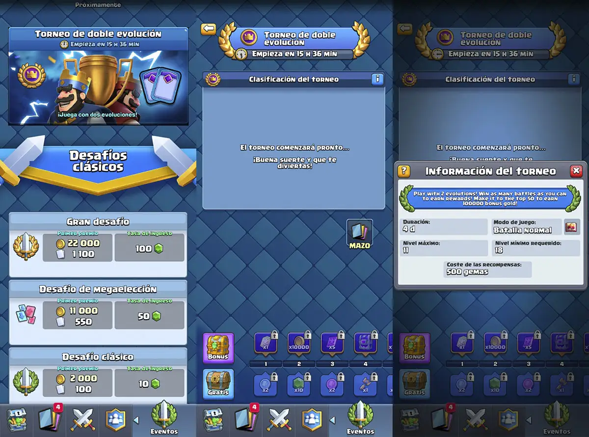 Double Evolution Tournament Clash Royale