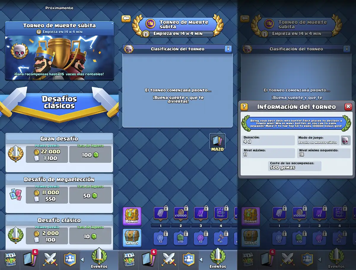 Torneo de muerte subita enero 2025 Clash Royale