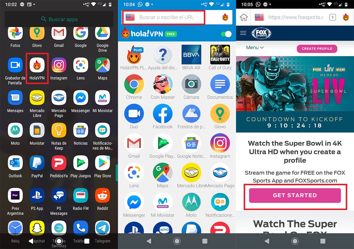 Tutorial ver Super Bowl 2020 online móvil