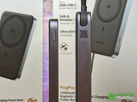 UGREEN MagFlow Air Magnetic Power Bank 10000 mAh es considerablemente mas gorda que el modelo de 5000 mAh pero aun asi no llega a los 1.5 cm de grosor