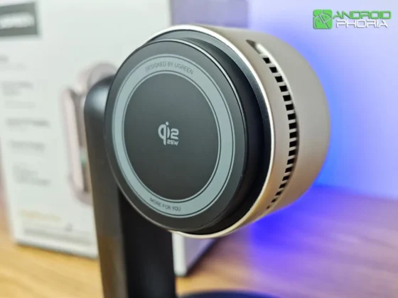 UGREEN MagFlow Pro 3-in-1 Wireless Charging Stand el soporte de carga magnetico se puede inclinar en 90 y permite al movil girar en 360